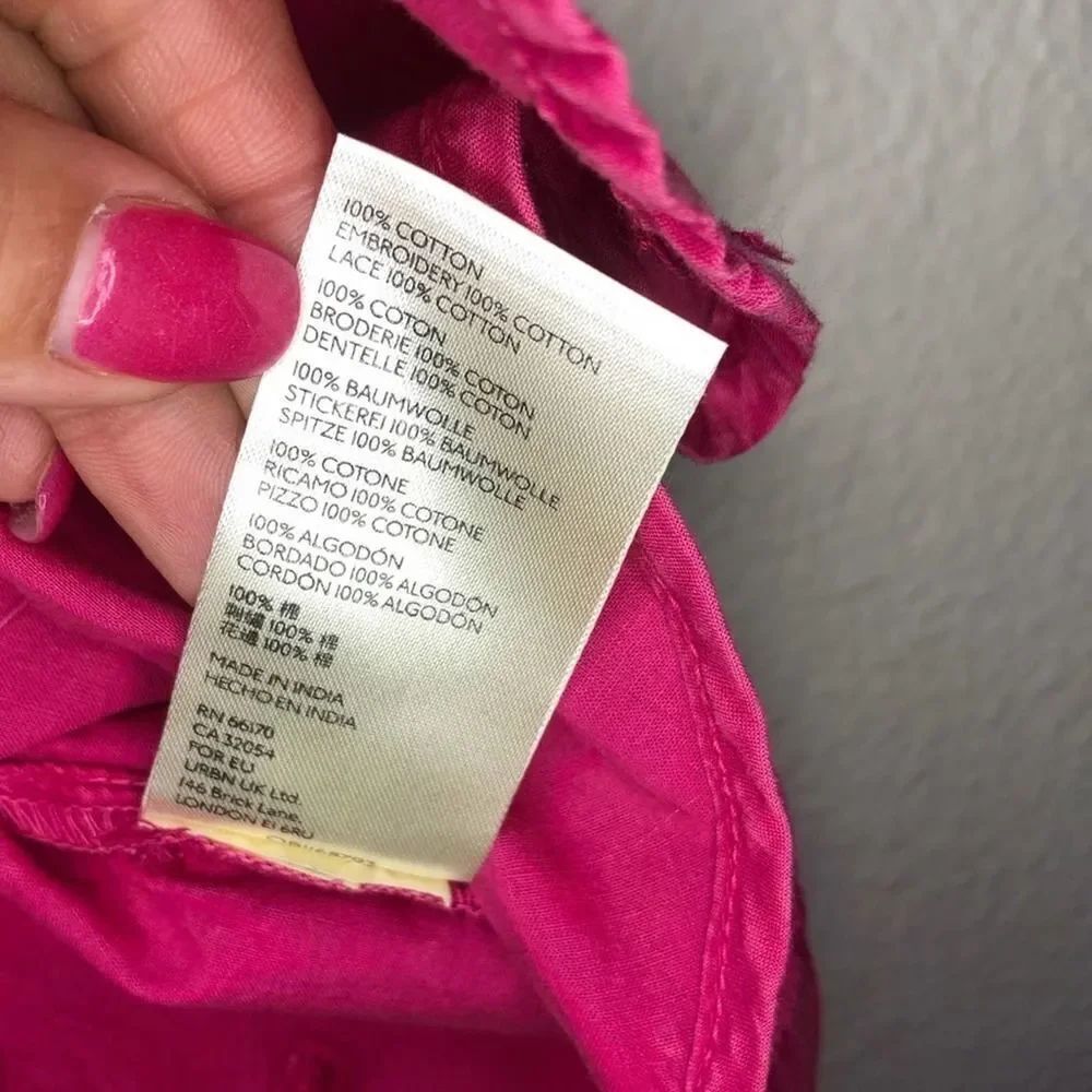 Pilcro Adira Pink Textured Button-Down Small - Picture 5 of 14
